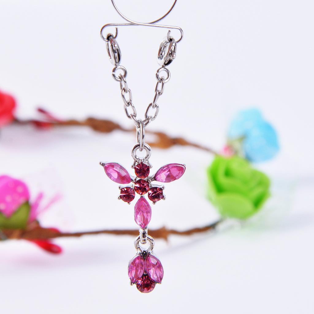 Menschlicher Punktionsschmuck Mode Persönlichkeit Vermiculit Schmetterling reguliert gefälschte Brustring-Accessoires