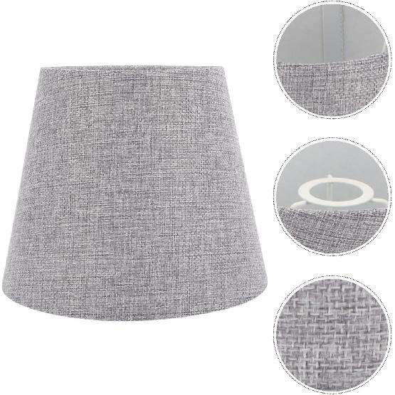 BESTOYARD Grey Cylindrical Cloth Lampshade for Table & Floor Lamps