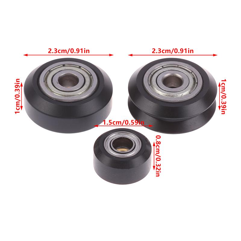 5Pcs Pom Wheel With 625Zz Linear Bearing 3D Printer Pom Wheel Plastic Pulley V-Type Wheels For Laser Engraver Parts