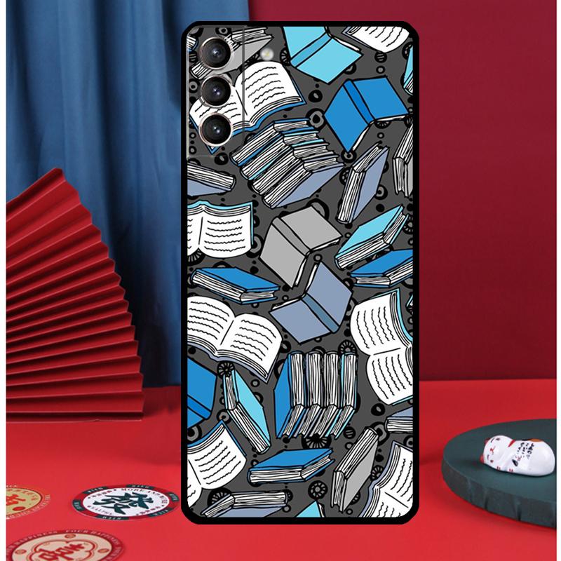 Read Books illustration Phone Case For Samsung Galaxy S24 Ultra S9 S10 S20 FE S21 S22 S23 Plus S25 Ultra Back Cover