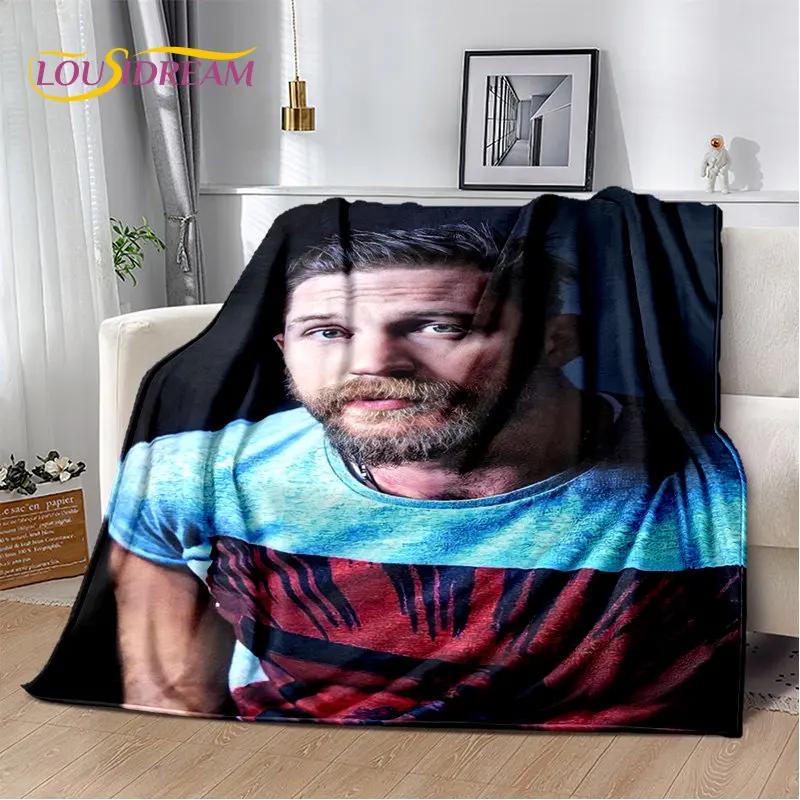 3D Printing Tom Hardy Actor Star Soft Plush Blanket,Flannel Blanket Throw Blanket for Living Room Bedroom Bed Sofa Picnic Cover