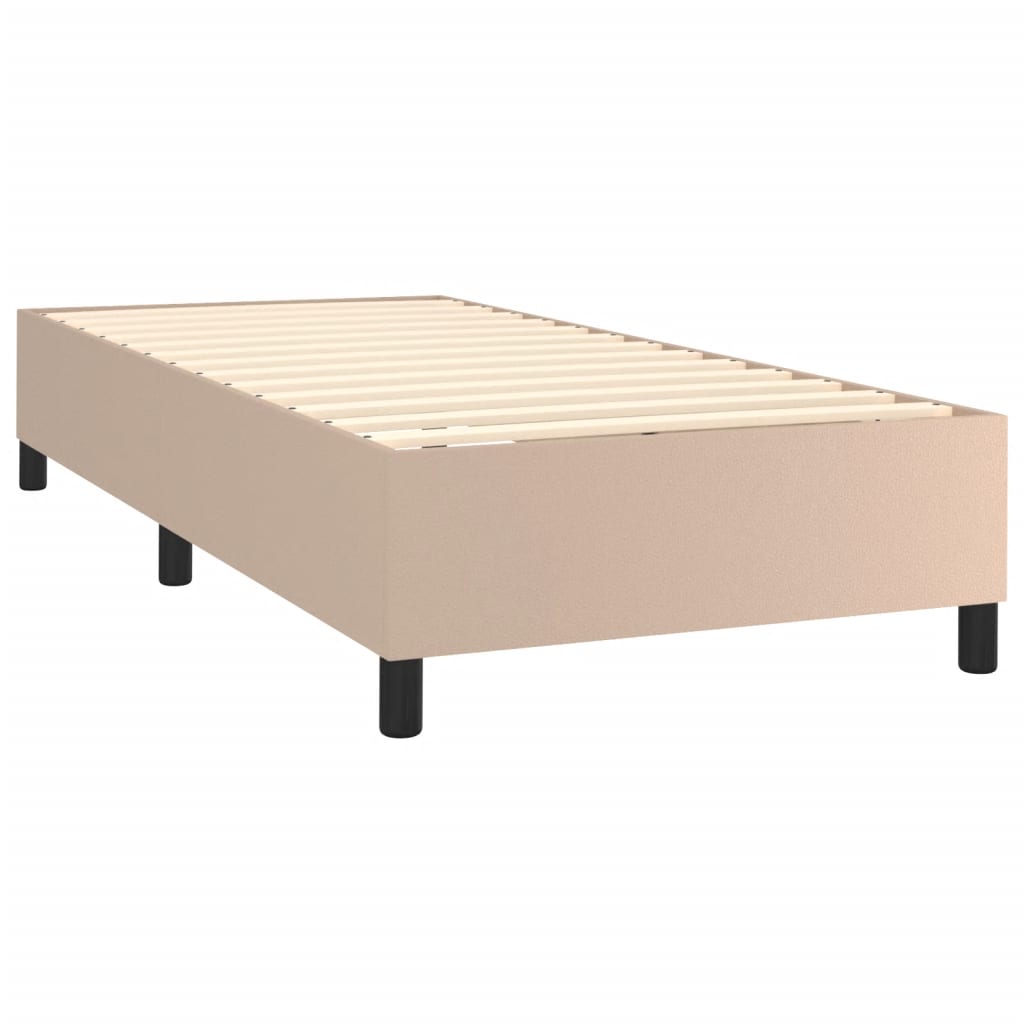 Vidaxl Bed Frame, Cappuccino, 80X200 Cm, Upholstered with Faux Leather