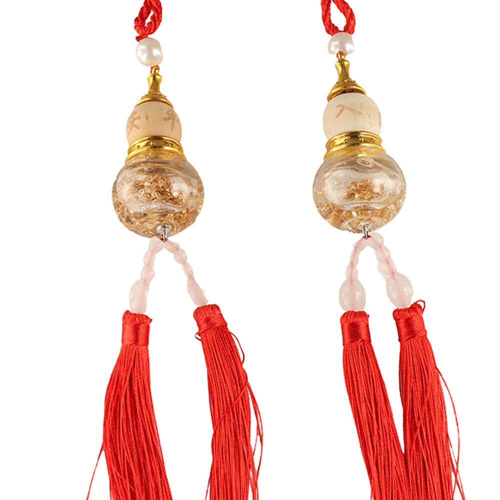 Chinese Style Double Spike Gourd Pendant Gourd Shaped Mini Gourd Perfume Bottle Car Accessories