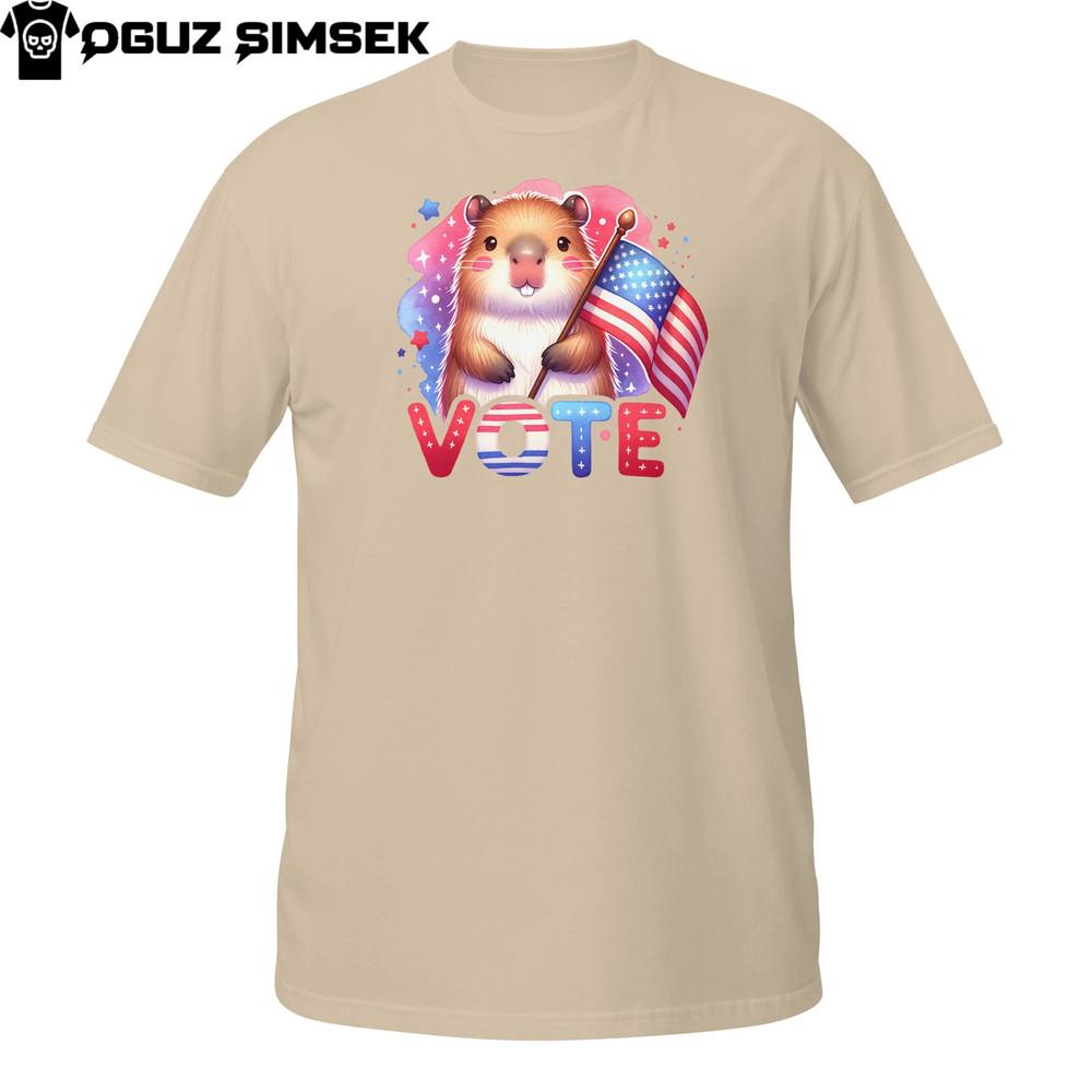 

Vote Capybara Patriotic T-Shirt – Funny Political Animal Tee 3XL