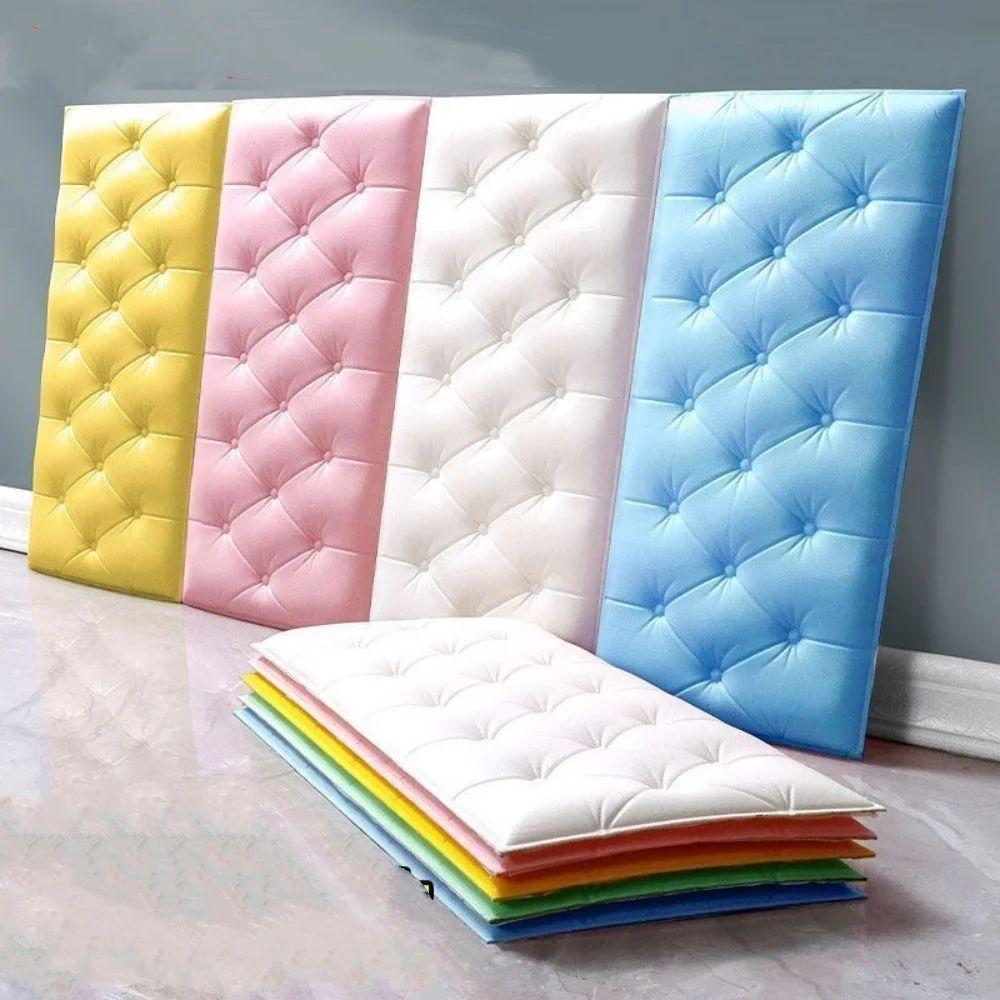 Soft 3D Foam Wallpaper 0.7cm Thick Foam Self-adhesive Foam Adhesive Wallpaper Waterproof Anti Collision Wall Stickers