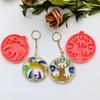 DIY Christmas Keychain Silicone Epoxy Mold DIY Keychain Pendant Jewelry Crafting Mould for Christmas Love Gift Craft