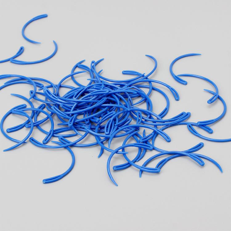 Colorful Plastic Curved Needles 20pcs/1pack Plastic Sewing Needles DIY Knitting Needles
