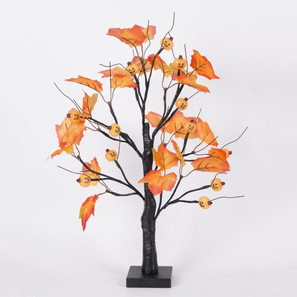 LED White Birch Thanksgiving and Halloween Tree Decoration Lights