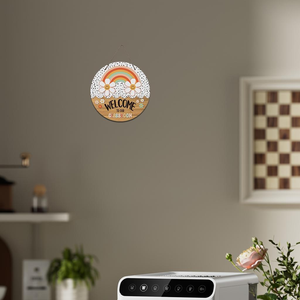 Willkommen in unserem Klassenzimmer" Holzschild - Klassischer Stil, Wanddeko für die Schulanfangszeit