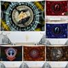Vikings Tapestry wall Raven Mysterious Meditation Psychedelic Runes Art Wall Hanging Tapestries for Living Room Tarot Sun Moon