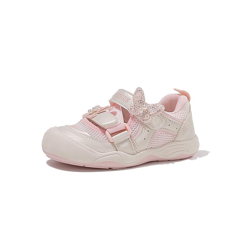 

Summer Mesh Breathable Girls Casual Shoes Soft Sole Anti Slip Sports Sandals for Toddlers size 27 розовый
