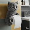 Dog Toilet Paper Holder Wall Mount Resin Shark Roll Paper Organizer Bathroom Kitchen Paper Towel Tissue Dispenser Decoration