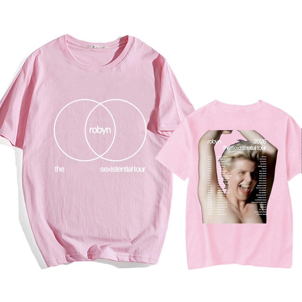 Robyn The Sexistential Tour 2026 T-shirt Summer Short Sleeve Cotton Male Tshirts O-neck Fashion Loose Men//Women Tee Print Merch
