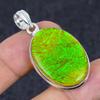 Yellow Triplet Opal Gemstone Handmade 925 Sterling Silver Pendant 1.81" j8W55
