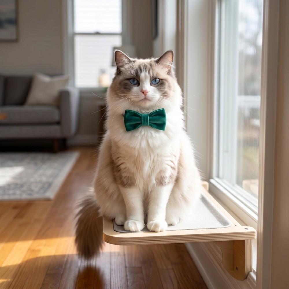 Nœud Papillon Chat en Velours Élégant Fait Main pour Animal de Compagnie Plusieurs Couleurs Unies Amovible Bricolage Nœud pour Collier d'Animal de Compagnie Gentleman Animal de Compagnie