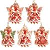 2D Flat Goat Hanging Ornament Set Acrylic Shining Goat Pendant Simulation Artificial Rhinestone Keychain Holiday Party Decor