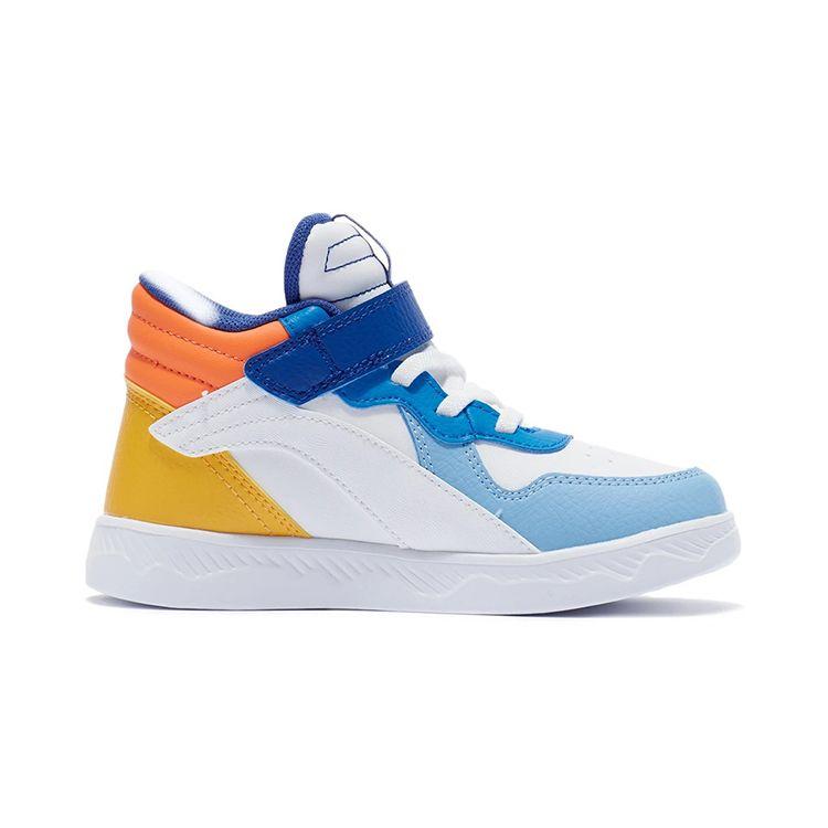 LiNing Shaohua Soft Comfortable Non-Slip Wear-Resistant Mid-Top Kids Skate Shoes Kids Skate Shoes Xinjiang-Blue YKNR140-13