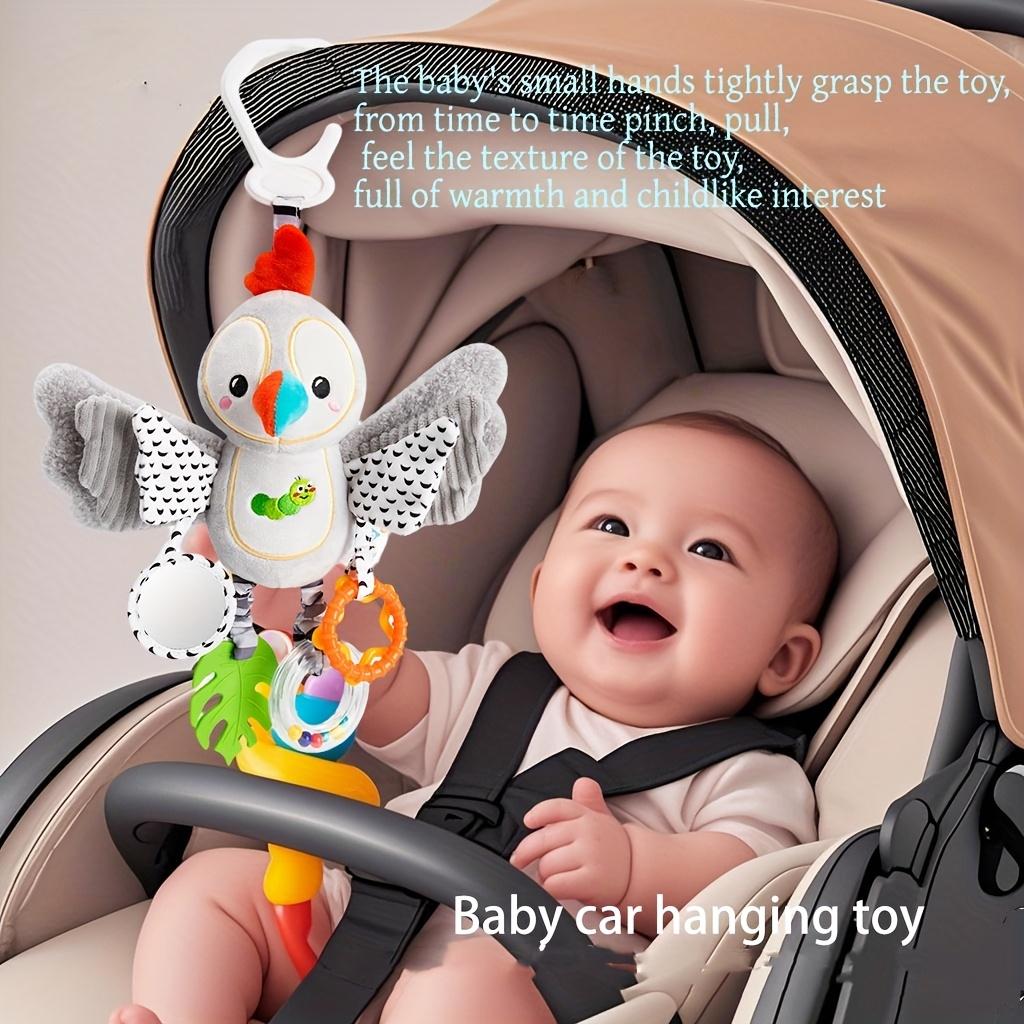 New Fun Kids Toys Rabbit Butterfly Parrot Penguin Car Hanging Toy Rattle Educational Holiday Celebration Gift for Thanksgiving, Christmas,Birthday