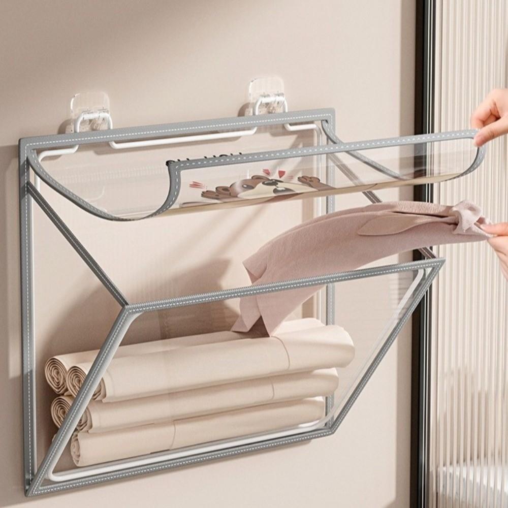 Waterproof Clothes Change Bag Transparent Waterproof Shelf Folding Storage Bag  Bathroom