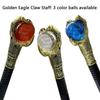 Exquisite Plastic King Queen Scepter Cosplay Props Halloween Dress Up Halloween Wand Performance Eagle Claws Cane Boy