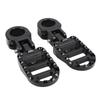 1 Pair Motorcycle Foot Peg Aluminum Alloy Enhanced Comfort Adjustable Angle Foot Peg Footrest for Motorbike with 1in