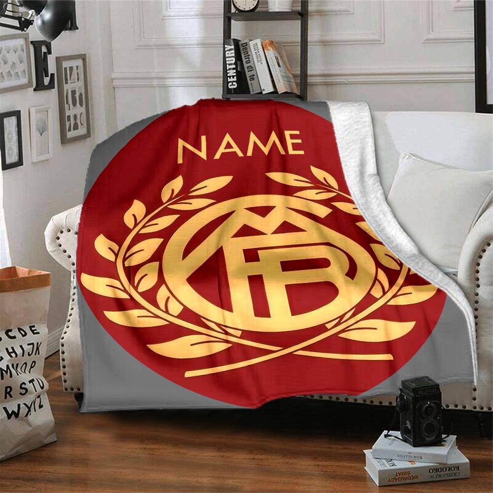 Custom Name Brentford Football Club Crest blanket for Couch & Bed, Plush Cozy Fuzzy Blanket Super Soft & Warm Blankets for Fall and Winter. 0908237