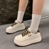 Popular Versatile Platform White Shoes Women's Spring and Summer Super Fire Niche Board Shoes 2025 New Leisure Sports Bread Shoes