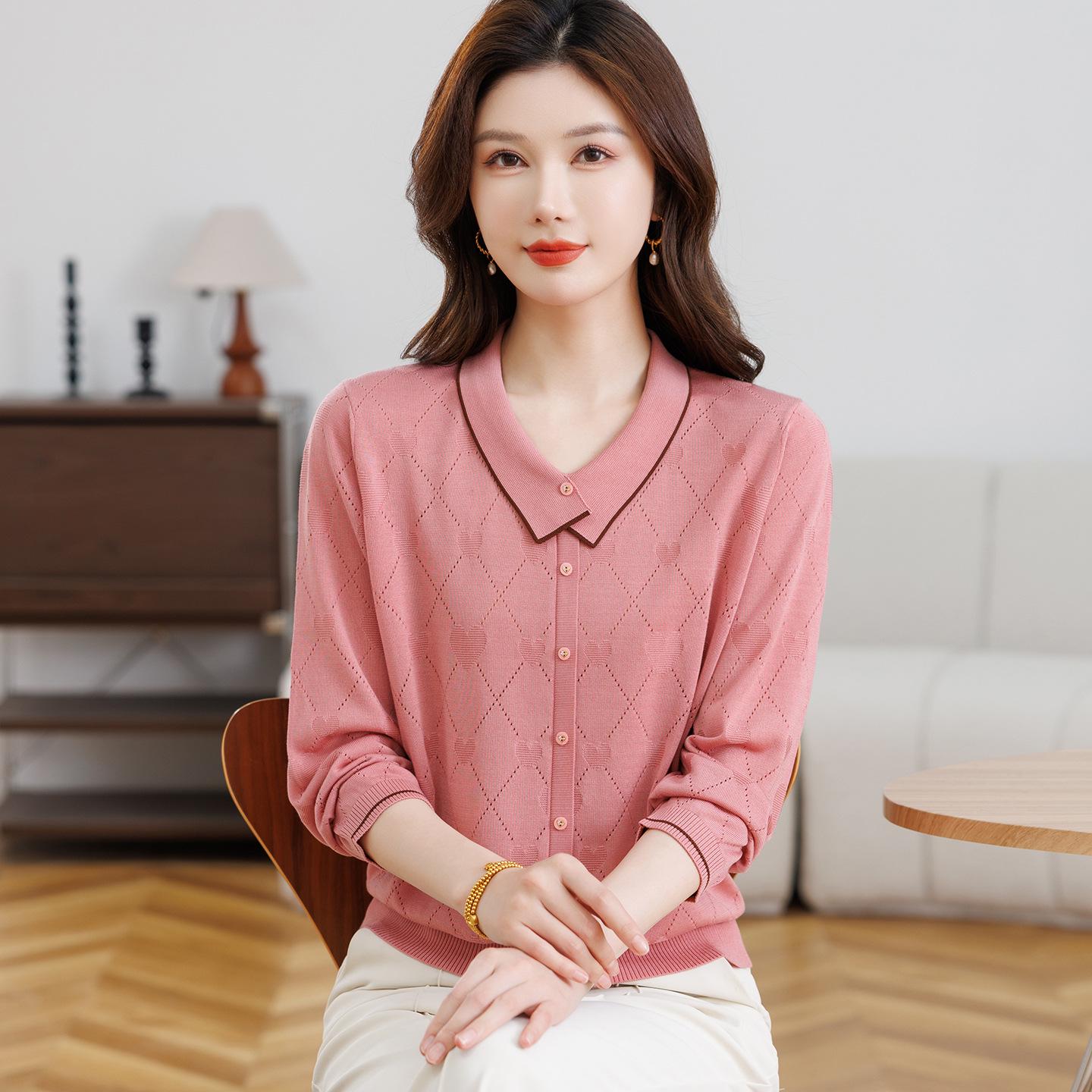 

New Stylish 100% Lyocell Women s Plus Size Tencel Knit T-Shirt - Spring/Autumn XL (Recommended for 90-115 lbs) розовый