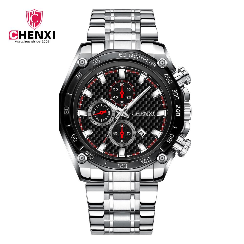 

Chenxi Watch, Steel Strap Watch, Men S Trendy Watch, Student Watch, Waterproof Sports Watch чорний