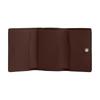 COACH Micro 11 brand logo snap closure pebbled leather wallet regular women's maple color maple color
