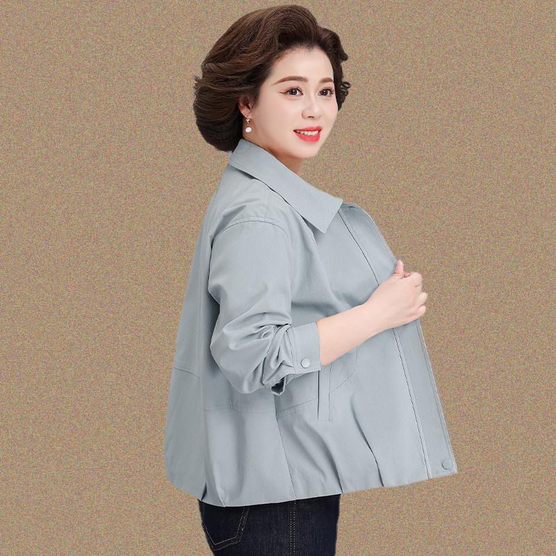 

Mother s Day 2026 Stylish Spring Jacket for Moms - Age-Defying Mid-Life and Senior Lapel Top 2XL (suggested 63-70 kg) синій