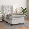 3132472 vidaXL Divan Bed with Mattress White 90x190 Cm Faux Leather
