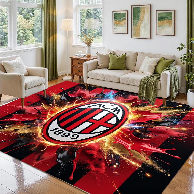 AC Milan Design Crystal Velvet Rug Soft Decorative Mat for Bedroom Entrance