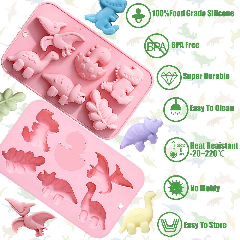 Heat-Resistant Cake Mold Food-Grade Chocolate Mould Dinosaur Silicone Mold  Pastry Making