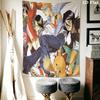 Bleach Wall Tapestry Aesthetic Wall Hanging Printed Fabric Blanket Decorative Tapestries for Bedroom Living Room Home Decor