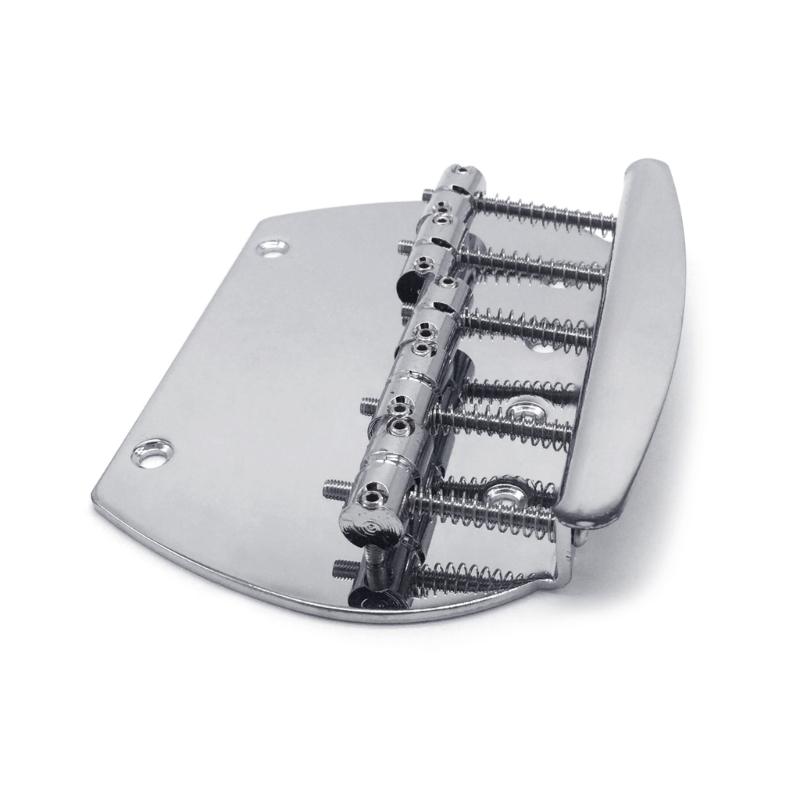 Professional 5 Strings Bass Guitar Bridge Metal Bass Electric Guitar Bridge Guitar Parts Accessories Chrome with Screws