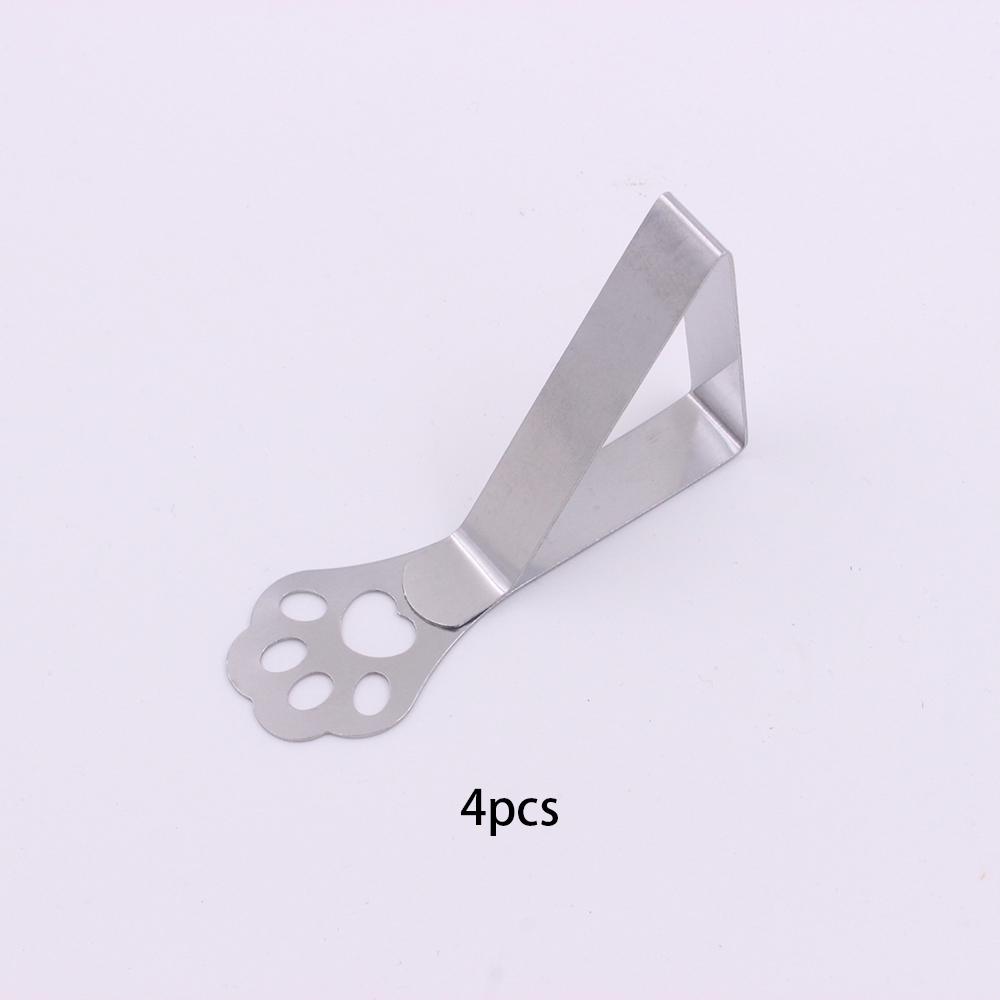 

4pcs/set Outdoor Thick Table Tablecloth Clip With Cat Claws Stainless Steel Clip Suitable For Weddings Restaurants Accessories
