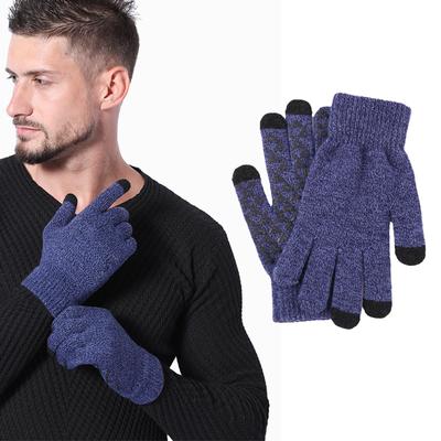 Soft Warm Gloves ScreenTouch Gloves Knitting Touch Screens Full Finger Gloves Outdoor Sport Running Gloves for Men Teens