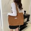 Women's bag corduroy new shoulder bag fashionable large-capacity bag personality