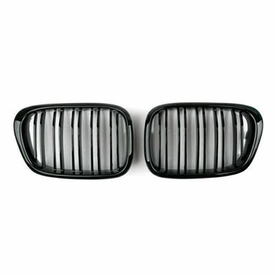 Front Gloss Black Kidney Hood Grille Grill Fits BMW 5 Series E39 2001-2004