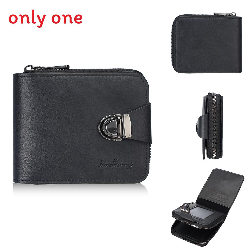 Ladies Short Pu Wallet With Vintage Lock Closure And Card Slots For Daily Use