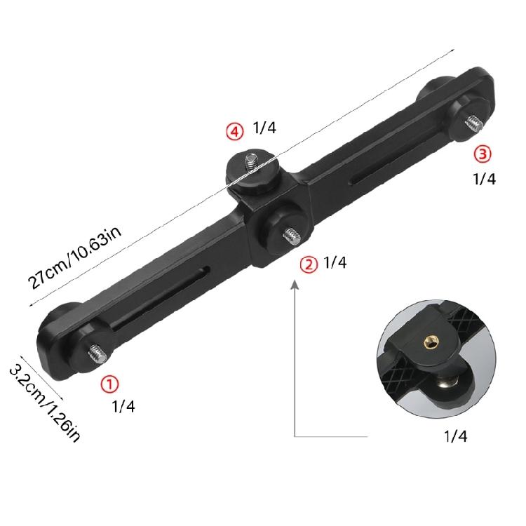 Mobile Phone Bracket Adjustable Crossbar Clip for Live Stream Video Recording Multifunctional Tripod Accessories