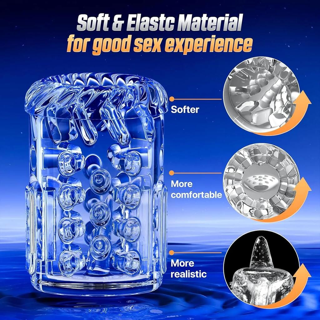 Automatic Male Masturbator Penis Vacuum Pump Sex Toy for Men Blowjob Thrusting Rotating Vibrating Sucking Licking LCD Sex Games