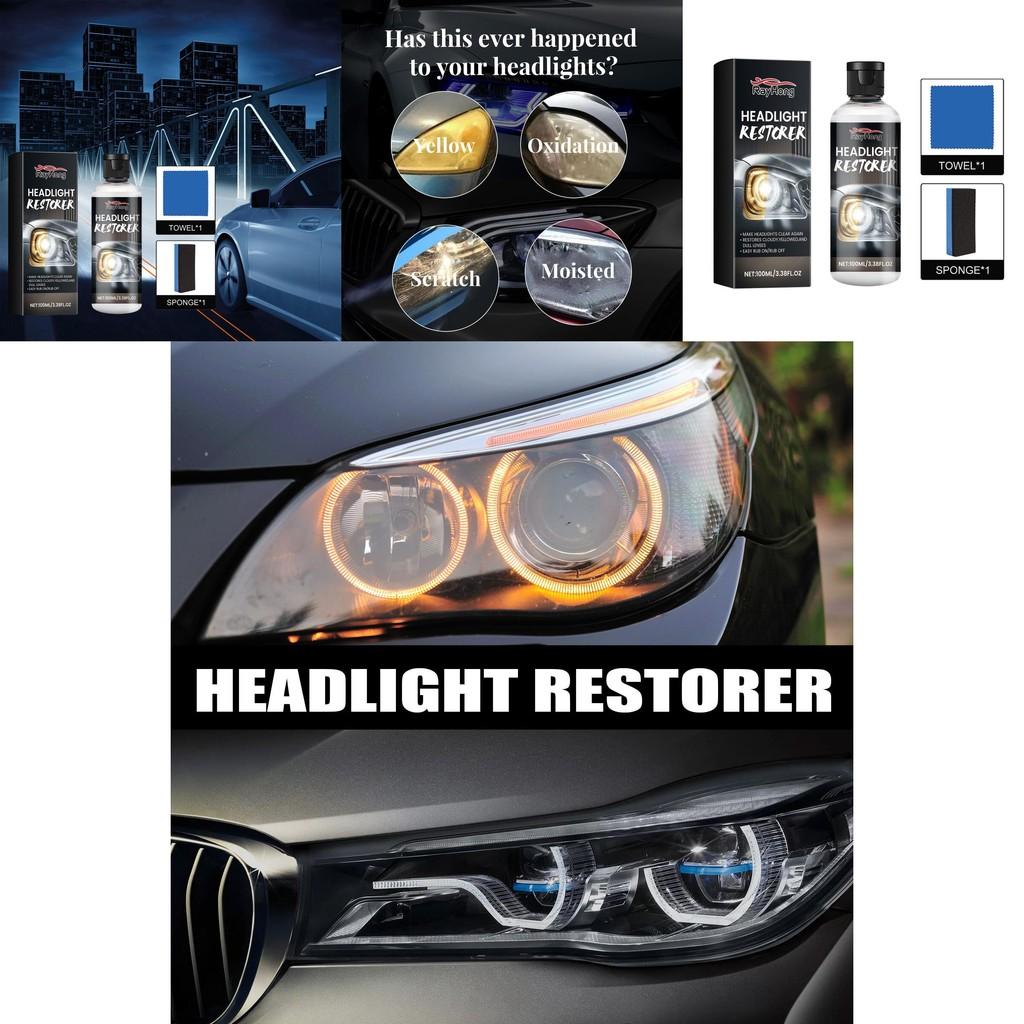 Rayhong Zestaw Płynów do Polerowania Reflektorów Samochodowych Do Naprawy Rys i Renowacji
