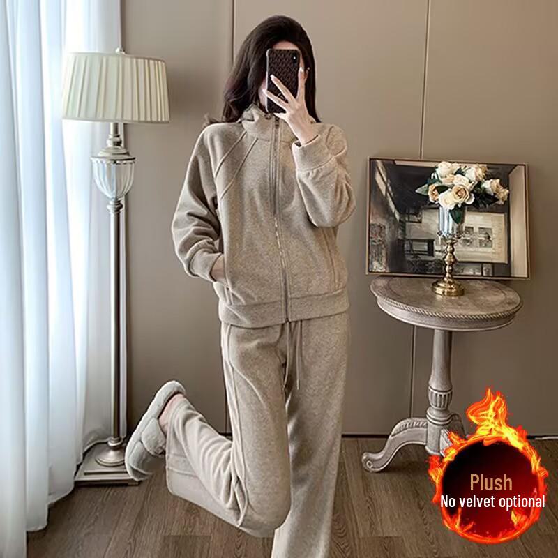 Chic Women's Hooded Sweater & Wide-Leg Pants Set - Stylish Early Autumn Casual Sportswear.