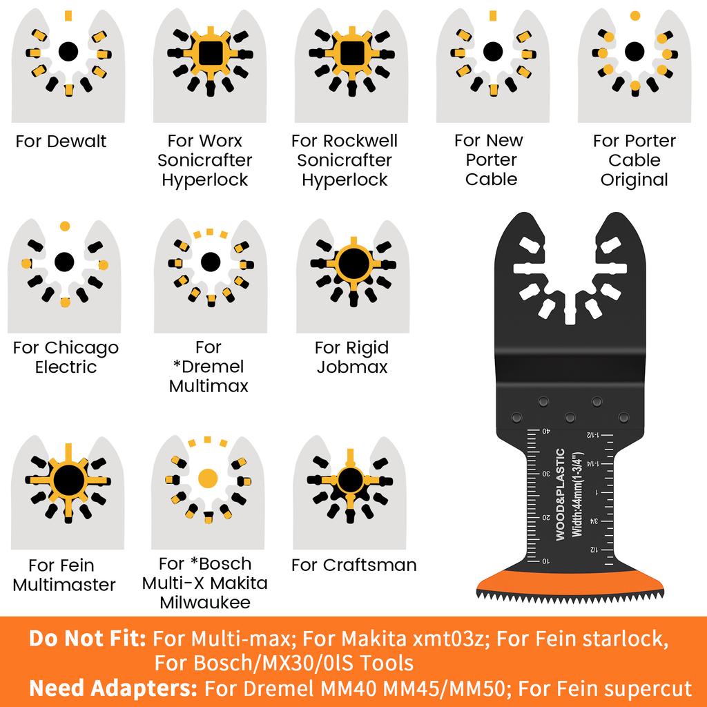 Oscillating multi blade high carbon steel 44MM curved saw blade multifunctional swing multi blade fast cutting universal blade