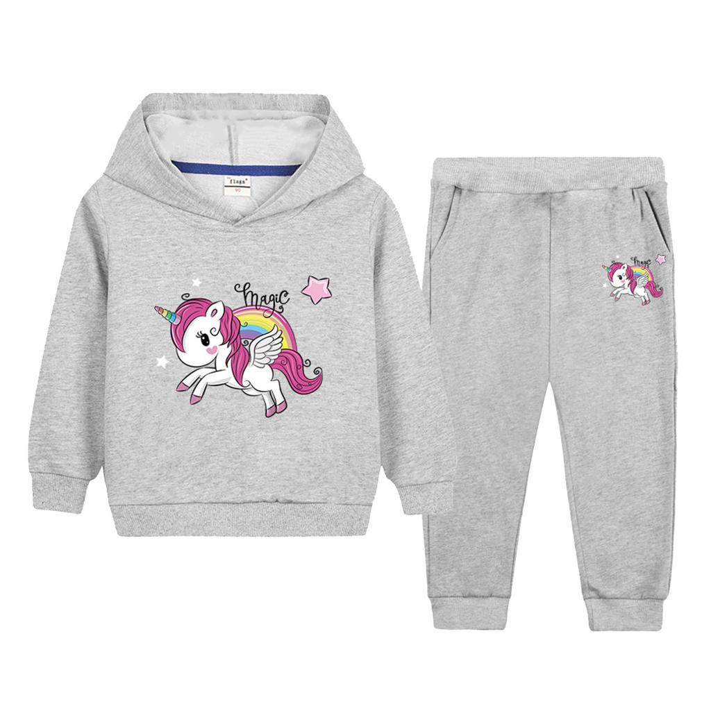 Detské módne súpravy oblečenia Mikina s nohavicami Tepláky Dievčenská mikina s kapucňou 2ks Súprava Jogging Neformálne oblečenie