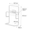 Yamazaki Film Hook Sponge Holder Double White Approx. W7.3 X D6 X H13cm (excluding Film Hook) Tower Sponge Holder Easy Installation In Your Preferred