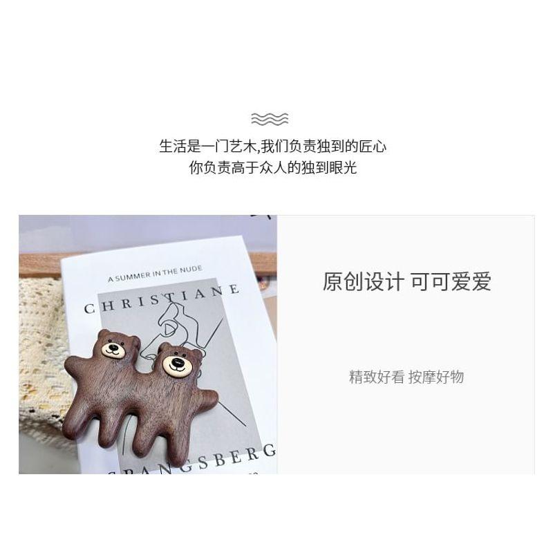 Vaje - Bären Holz Kopfhautmassagekamm