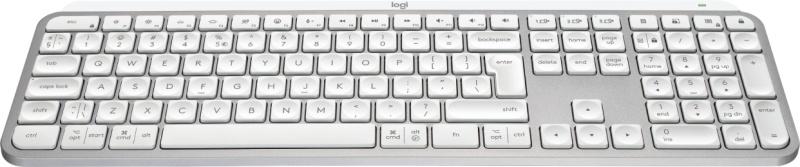 Logitech MX Keys S Wireless Keyboard, RF Wireless+Bluetooth, Illuminated, US Int, Pale Grey